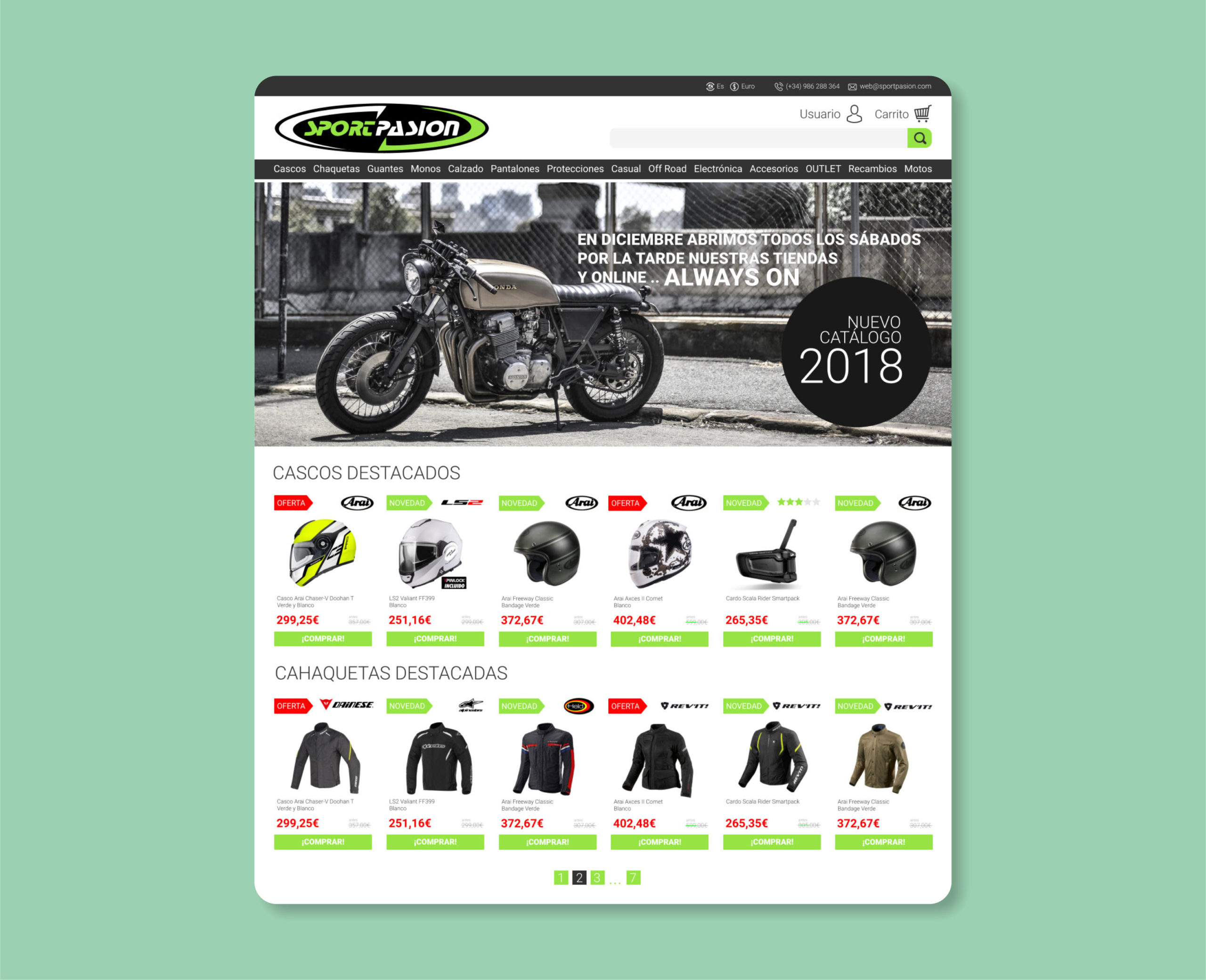 Diseño Tienda Online Motos